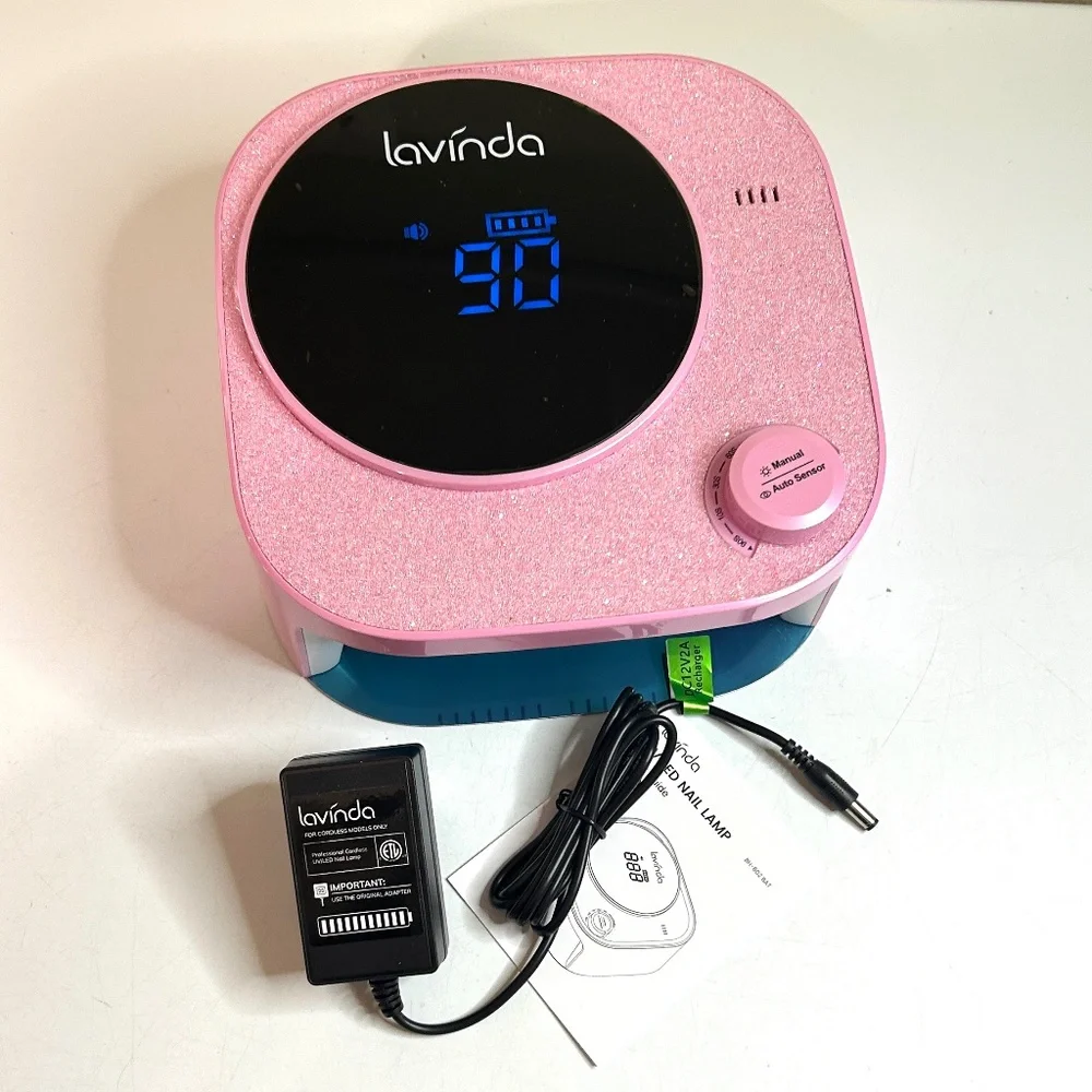 Lavinda UV LED Pink Rechargeable Cordless Professional Nail Light